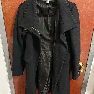 DKNY Black Trench Coat for Women